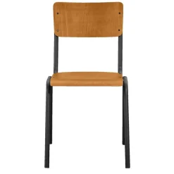 Leen Bakker Eetkamerstoel Oscar - hout - bruin/zwart New