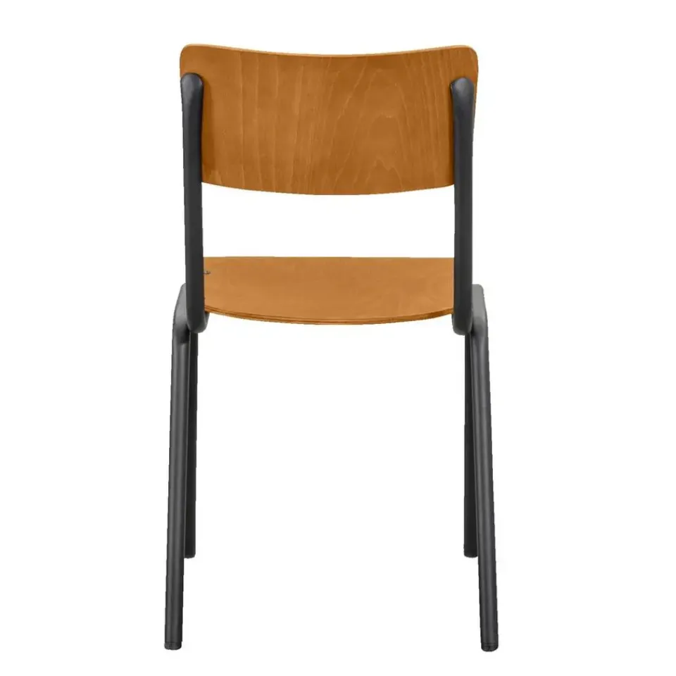 Leen Bakker Eetkamerstoel Oscar - hout - bruin/zwart New