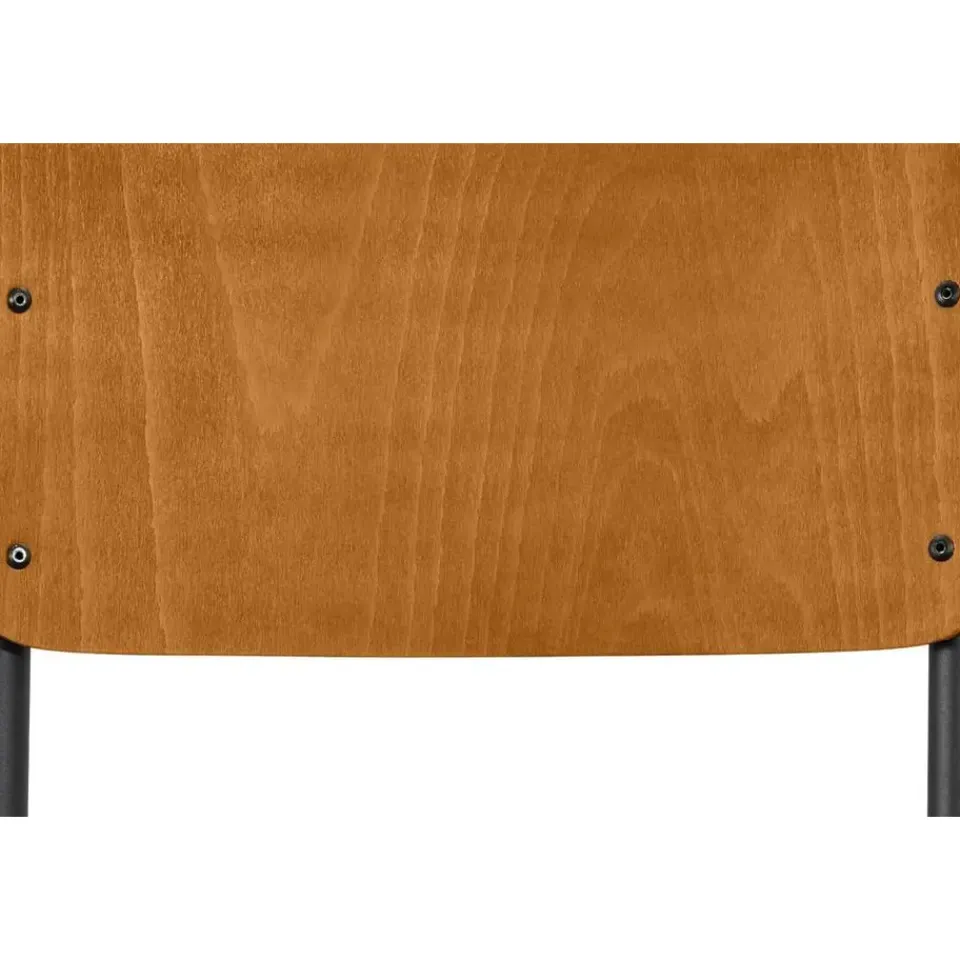 Leen Bakker Eetkamerstoel Oscar - hout - bruin/zwart New