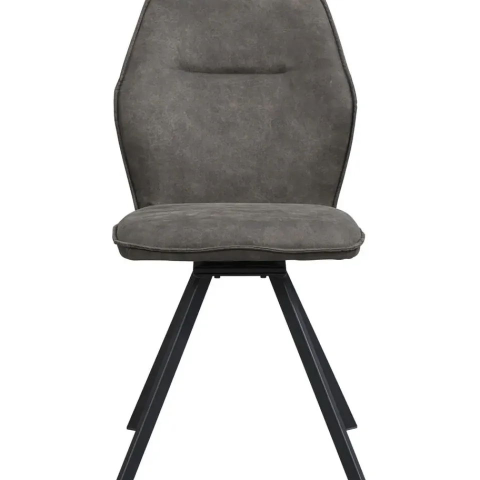 Leen Bakker Eetkamerstoel Raffy - stof - antraciet Best