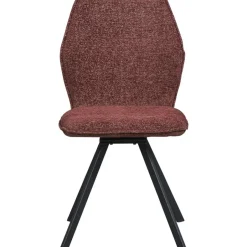 Leen Bakker Eetkamerstoel Raffy - stof - wijnrood Clearance
