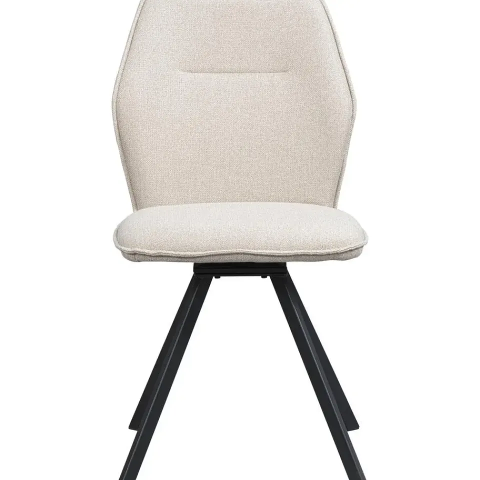 Leen Bakker Eetkamerstoel Raffy - stof - beige Hot