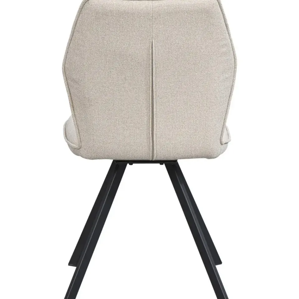 Leen Bakker Eetkamerstoel Raffy - stof - beige Hot