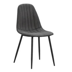 Leen Bakker Eetkamerstoel Vince - stof - antraciet Sale