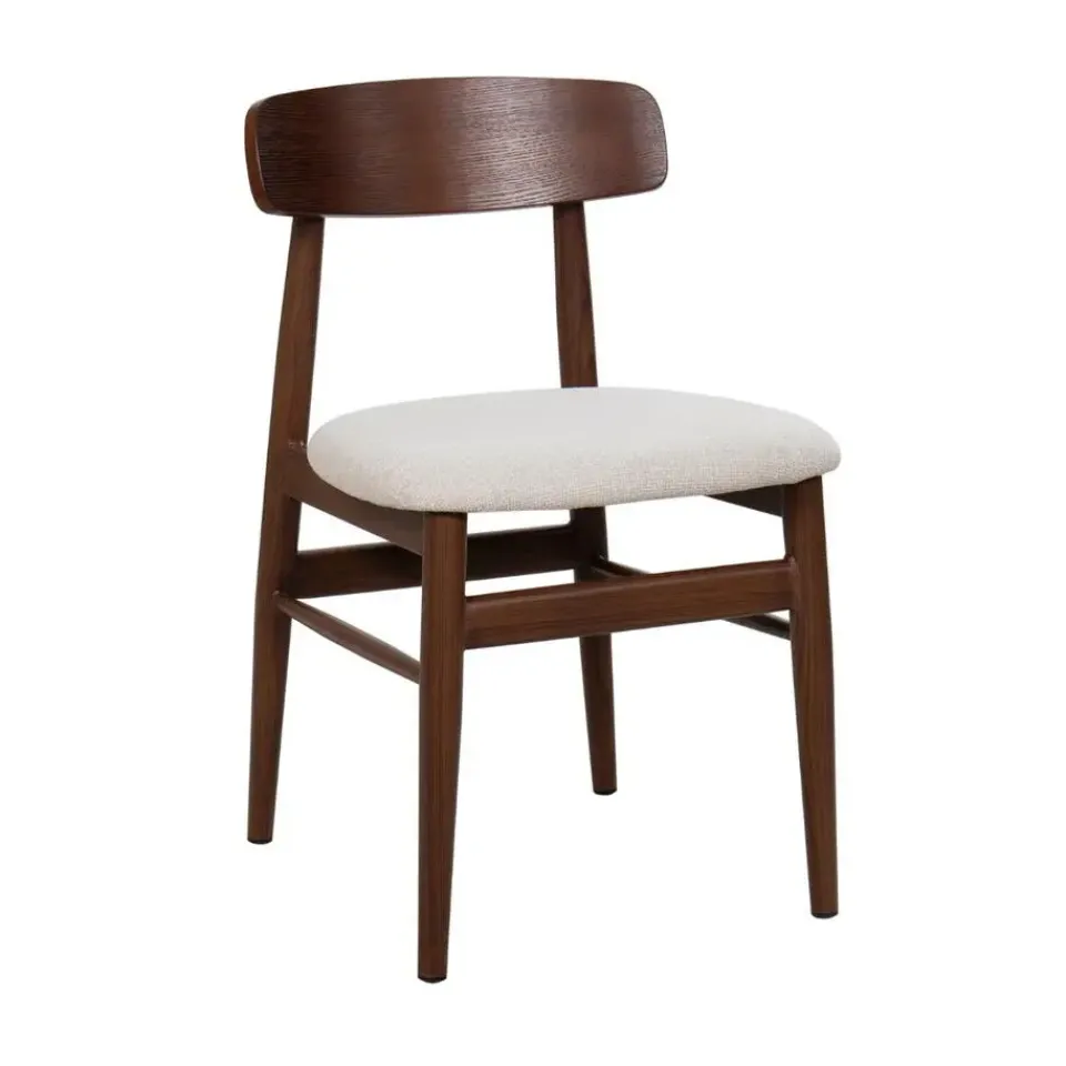 Giga Meubel Eetkamerstoel Walnoot Hout - 45x51x76cm - Zithoogte 47cm - Liza - Set van 2 Sale