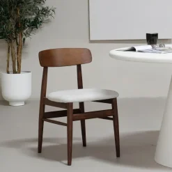 Giga Meubel Eetkamerstoel Walnoot Hout - 45x51x76cm - Zithoogte 47cm - Liza - Set van 2 Sale