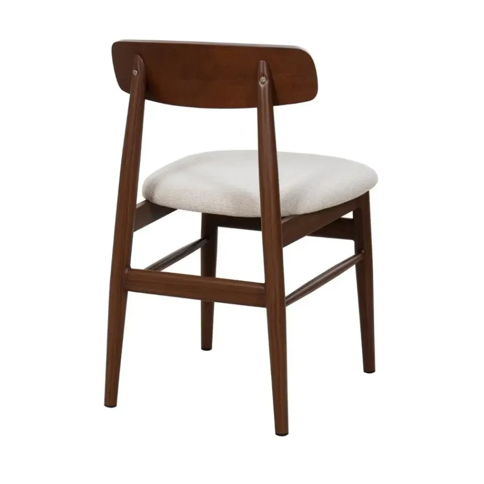 Giga Meubel Eetkamerstoel Walnoot Hout - 45x51x76cm - Zithoogte 47cm - Liza - Set van 2 Sale