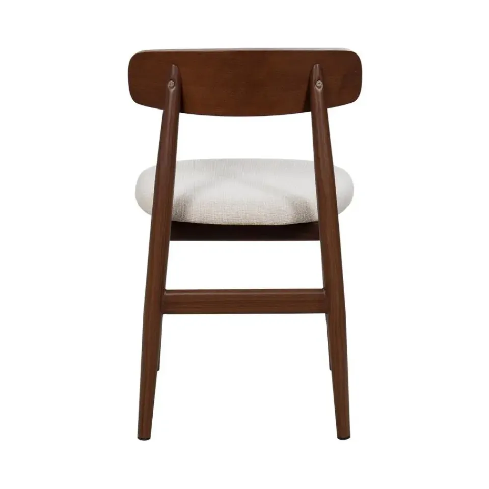 Giga Meubel Eetkamerstoel Walnoot Hout - 45x51x76cm - Zithoogte 47cm - Liza - Set van 2 Sale