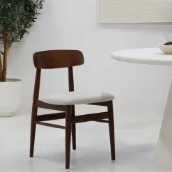 Giga Meubel Eetkamerstoel Walnoot Hout - 45x51x76cm - Zithoogte 47cm - Liza - Set van 2 Sale