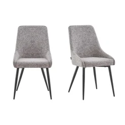 Furnihaus Eetkamerstoelen set van 2 - Oscar - Bruin - Stof Discount
