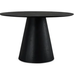 Giga Living EetkamertafelRond ø120cm - Zwart Eikenhout Clearance