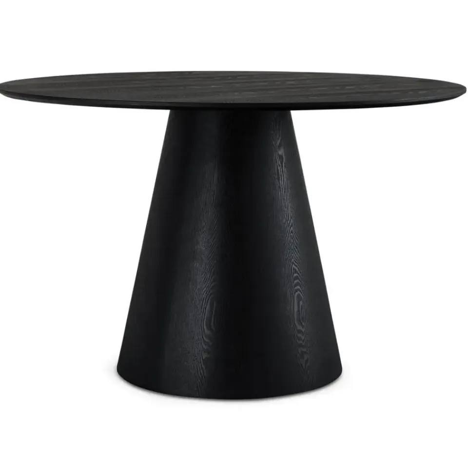 Giga Living EetkamertafelRond ø120cm - Zwart Eikenhout Clearance