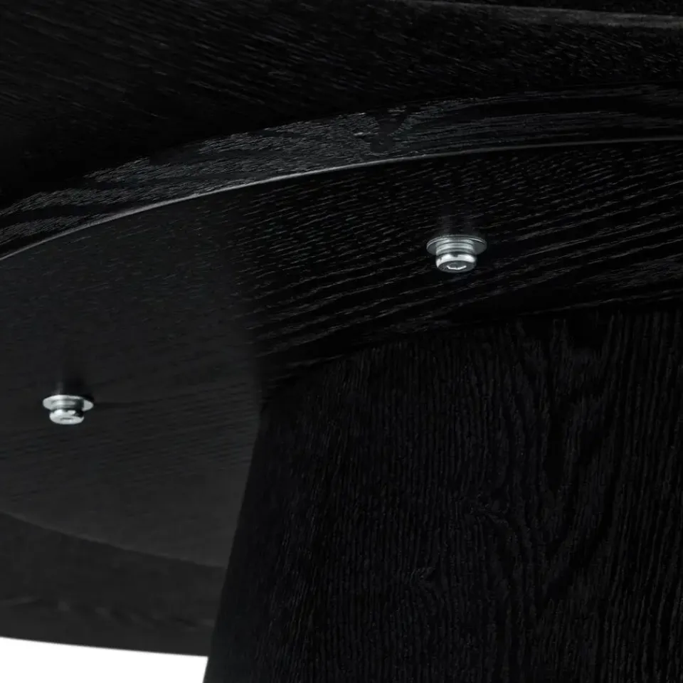 Giga Living EetkamertafelRond ø120cm - Zwart Eikenhout Clearance