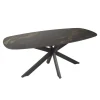 Giga Living Eettafel - Deens Ovaal 180cm - Zwart Keramiek - Ceramic Fossil Online