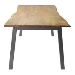 Giga Living Eettafel Acaciahout - 180cm - Stalen Onderstel - Rechthoek Clearance