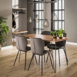 Giga Living Eettafel Acaciahout 130x70x77cm - Tafel Edge Outlet