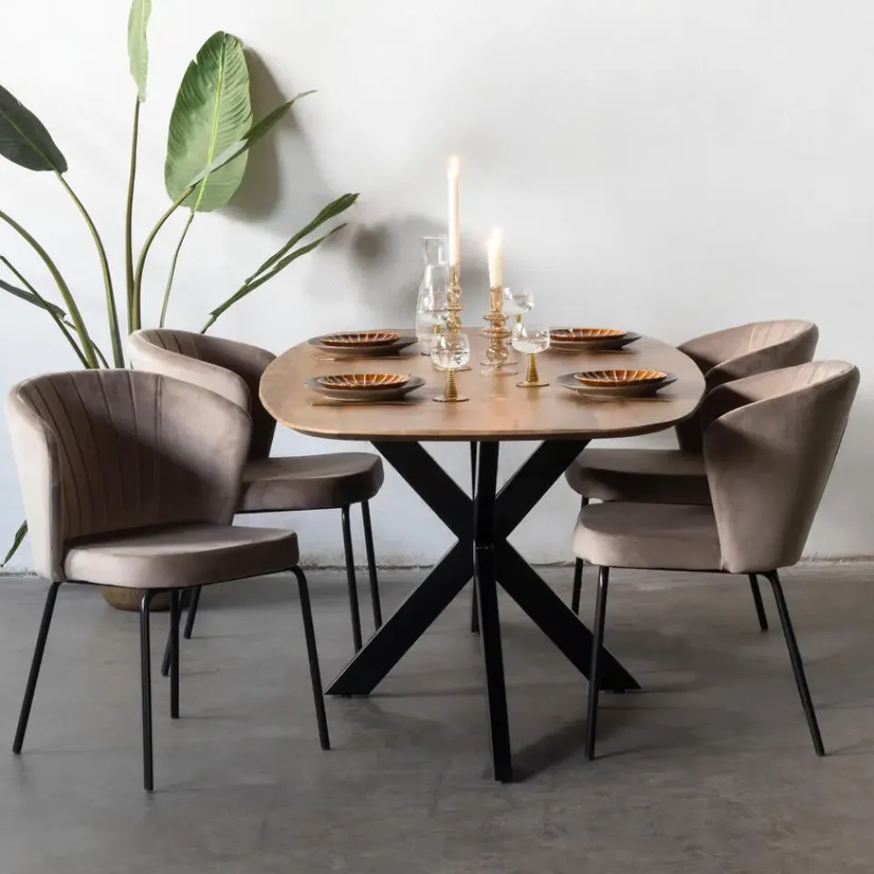 Giga Meubel Eettafel Deens Ovaal - Bruin Hout - 240cm - Tafel Jordan Outlet