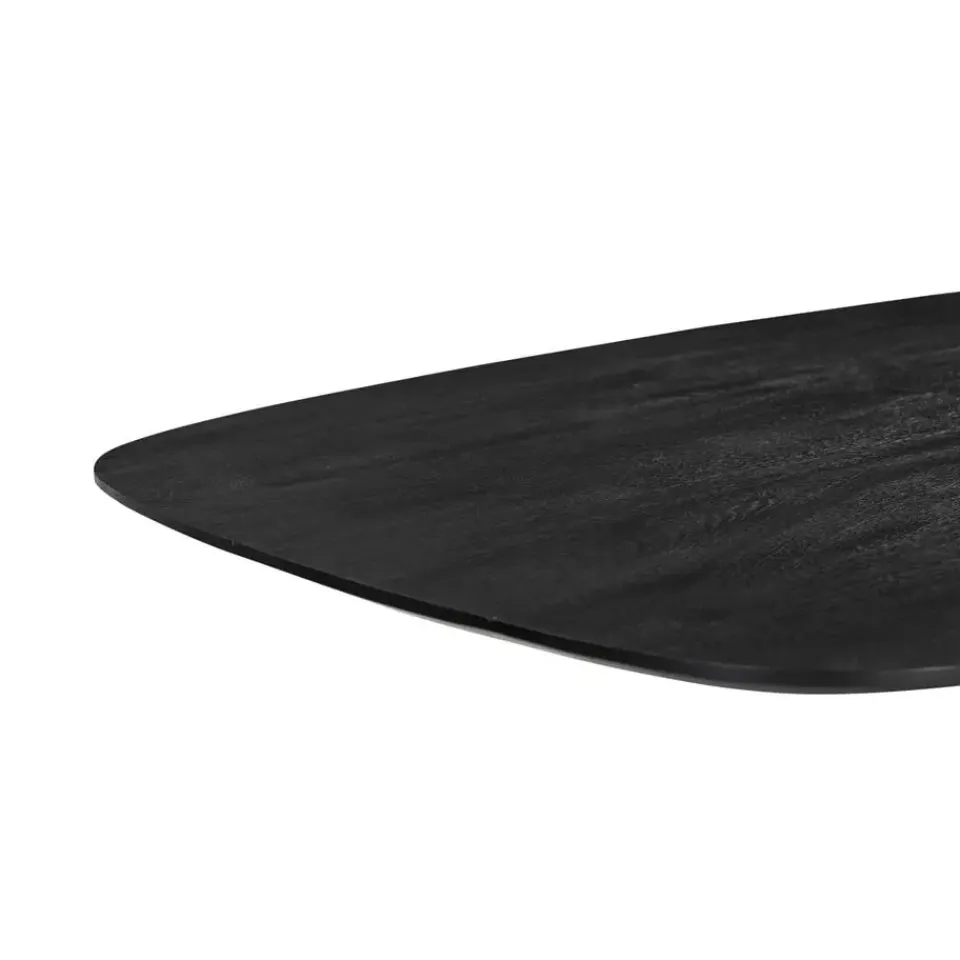 Giga Meubel Eettafel Deens Ovaal - Zwart - Mangohout - 240 cm - Tafel Jordan Sale