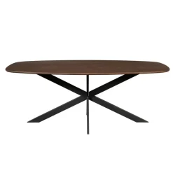 StarFurn Eettafel Deens Ovaal Bruin Hout - 180x90x76cm - Ferris Best