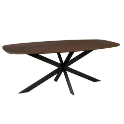 StarFurn Eettafel Deens Ovaal Bruin Hout - 180x90x76cm - Ferris Best