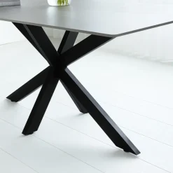 Dimehouse Eettafel Edin 170x90 cm marmerlook grijs - Stoneware - Grijs Sale