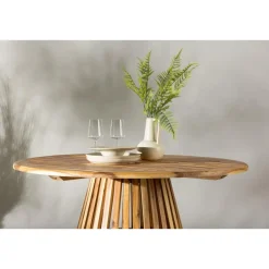 Fjôrd Eettafel Naturel Acaciahout - 120x120x75cm - Lumpur Discount