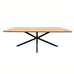 Giga Living Eettafel Naturel Eiken - 160x90x75cm - Spinpoot - Cesura Outlet