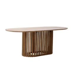 Giga Meubel Eettafel Naturel Mangohout - 250x110x76cm - 6-8 Personen - Ferran Outlet