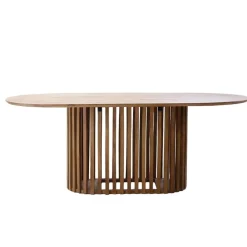 Giga Meubel Eettafel Naturel Mangohout - 250x110x76cm - 6-8 Personen - Ferran Outlet