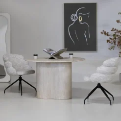 Giga Meubel Eettafel Organisch - Marmer - 120x120x76cm - Firenze Clearance