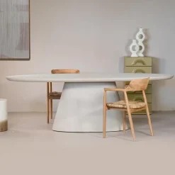 Giga Meubel Eettafel Ovaal 200cm - Beige Eco Composiet - Cleo Best