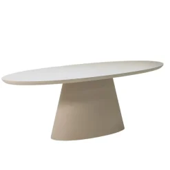Giga Meubel Eettafel Ovaal 200cm - Beige Eco Composiet - Cleo Best