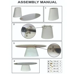 Giga Meubel Eettafel Ovaal 200cm - Beige Eco Composiet - Cleo Best