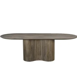 Giga Meubel Eettafel Ovaal 240cm - Bruin - Hout - Eettafel Ava Best