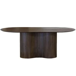 Giga Meubel Eettafel Ovaal 240cm - Donkerbruin - Hout - Tafel Ava Sale