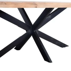 Giga Meubel Eettafel Ovaal 220cm - Mangohout Naturel - Matrix-Poot - Mansour