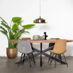 Giga Meubel Eettafel Ovaal 240cm - Mangohout Naturel - Matrix-Poot - Mansour Hot