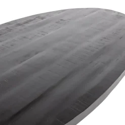 Giga Meubel Eettafel Ovaal 200cm - Mangohout Zwart - Matrix-Poot - Mansour Sale