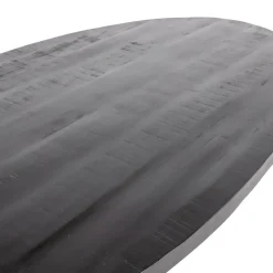 Giga Meubel Eettafel Ovaal 240cm - Mangohout Zwart - Matrix-Poot - Mansour