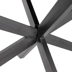 Giga Meubel Eettafel Ovaal 240cm - Mangohout Zwart - Matrix-Poot - Mansour