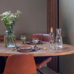 Giga Meubel Eettafel Ovaal 160cm - Mangohout Naturel - Matrix-Poot - Mansour Best