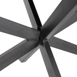 Giga Meubel Eettafel Ovaal 220cm - Mangohout Zwart - Matrix-Poot - Mansour Discount