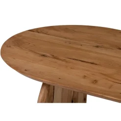 Giga Meubel Eettafel Ovaal 240cm - Naturel - Mangohout - Eettafel Daan Sale