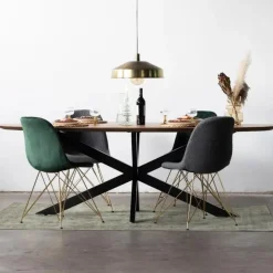 Giga Meubel Eettafel Ovaal 160cm - Naturel - Mangohout - Tafel Diamond Outlet