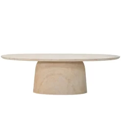 Giga Meubel Eettafel Ovaal 200cm - Naturel Betonlook - Myrna New