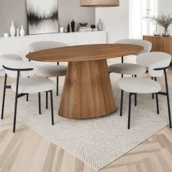Giga Living Eettafel Ovaal 160cm - Naturel Eikenhout - 4-6 Personen - Tango Online