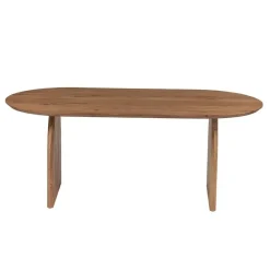 Giga Meubel Eettafel Ovaal 200cm - Naturel - Mangohout - Eettafel Daan Hot