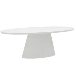 Giga Meubel Eettafel Ovaal 300cm - Wit Eco Composiet - Acryl Coating - Cleo Online