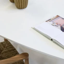 Giga Meubel Eettafel Ovaal 300cm - Wit Eco Composiet - Acryl Coating - Cleo Online