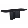 Giga Meubel Eettafel Ovaal 200cm - Zwart - Hout - Eettafel Ava Discount